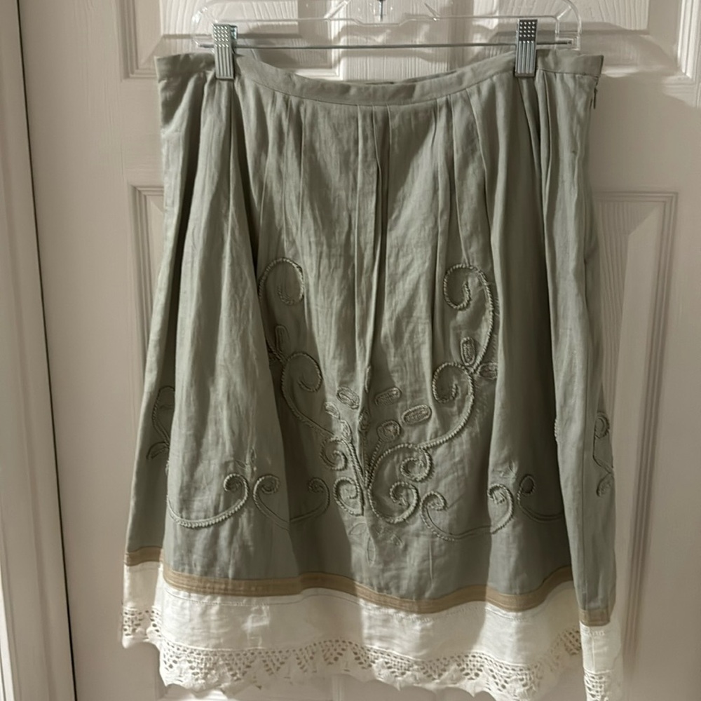 LOFT Green Skirt